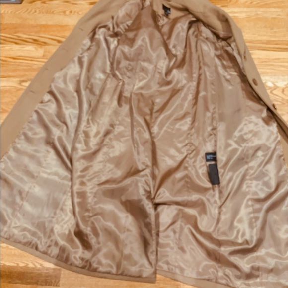 East 5th Womens Long Length Camel Colored Wool Coat sz L - Picture 7 of 9